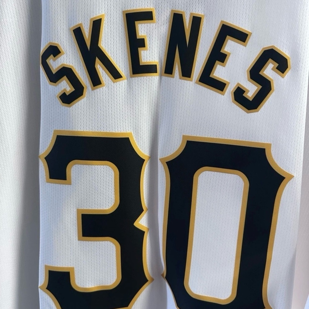 NWT Nike XL Authentic‎ Paul Skenes White Button Up Pittsburgh Pirates MSRP $175 - Picture 3 of 6